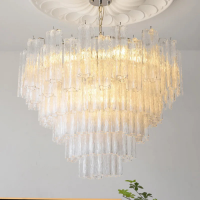 Компактная люстра выполненная из прозрачных туб by Pro Light
