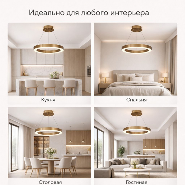 Элегантная подвесная люстра ATERA, LED, 170-260 В