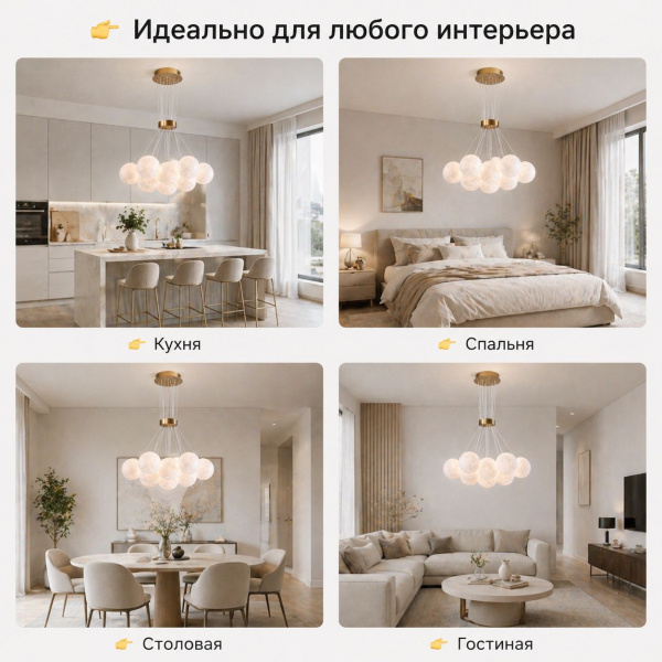 Подвесная люстра LED Парящие шары ATERA