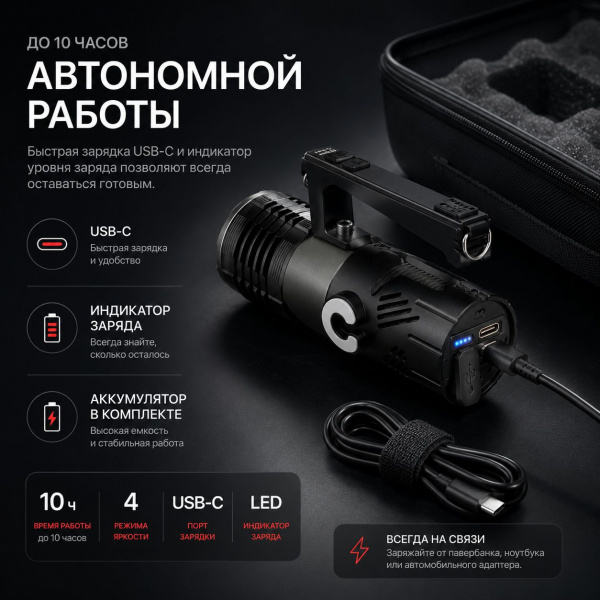 Ручной фонарь Pro  Light