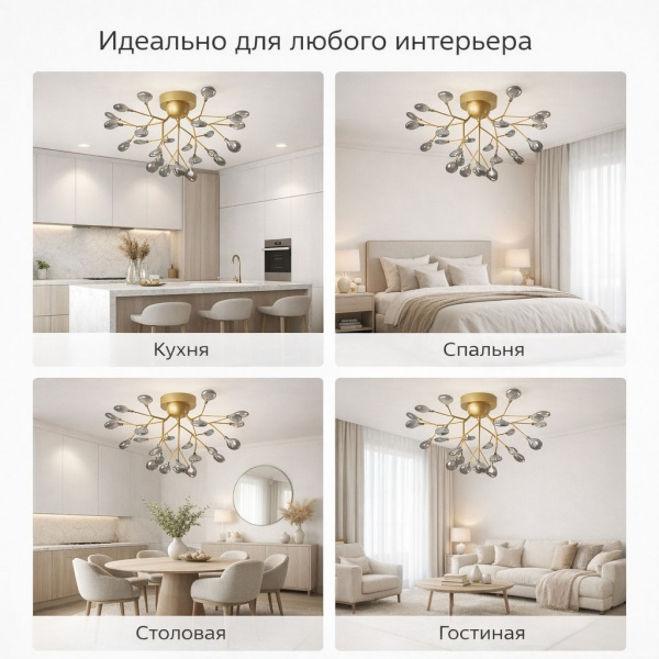 Люстра ATERA с прозрачными плафонами