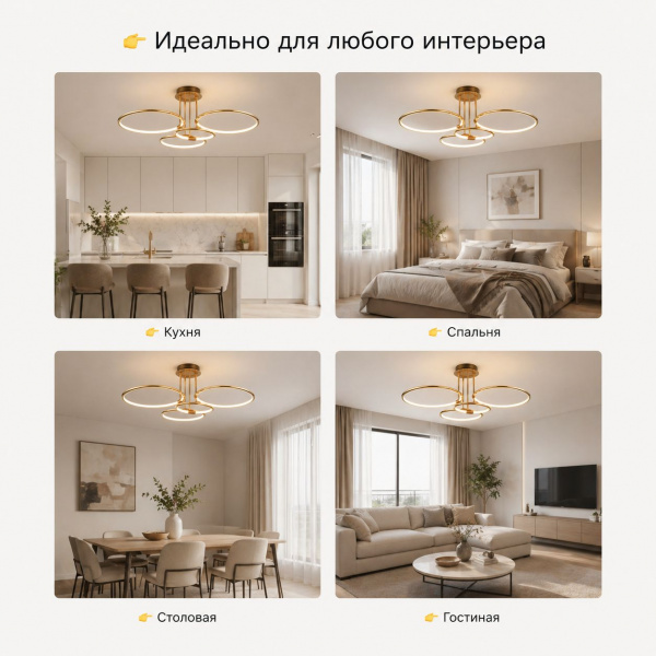 Подвесная люстра LED, ATERA, 170-260 В
