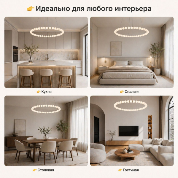 Светодиодная подвесная люстра «Шары»